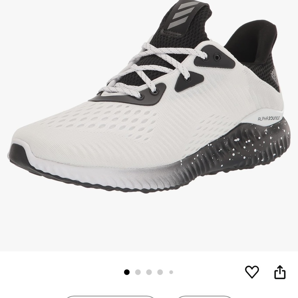 Adidas Bounce 13 White and Black Athletic Sneakers